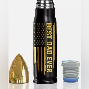 Best Dad Ever 17oz Stainless Steel Black Bullet Tumbler